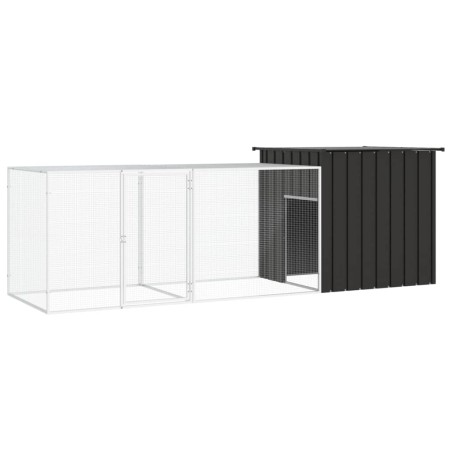 vidaXL Jaula de gallinas acero galvanizado antracita 300x91x100 cm
