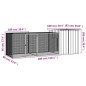 vidaXL Jaula de gallinas acero galvanizado antracita 300x91x100 cm vidaXL Jaula de gallinas acero galvanizado antracita 300x91x100 cm