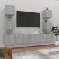 vidaXL Set de muebles para TV 6 pzas madera contrachapada gris Sonoma vidaXL Set de muebles para TV 6 pzas madera contrachapada gris Sonoma