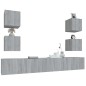 vidaXL Set de muebles para TV 6 pzas madera contrachapada gris Sonoma vidaXL Set de muebles para TV 6 pzas madera contrachapada gris Sonoma
