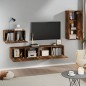 vidaXL Set de muebles de TV 4 pzas madera contrachapada roble ahumado vidaXL Set de muebles de TV 4 pzas madera contrachapada roble ahumado
