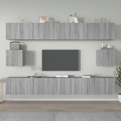 vidaXL Set de muebles para TV 6 pzas madera contrachapada gris Sonoma