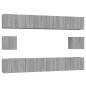 vidaXL Set de muebles para TV 6 pzas madera contrachapada gris Sonoma