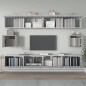 vidaXL Set de muebles para TV 6 pzas madera contrachapada gris Sonoma