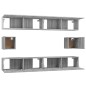 vidaXL Set de muebles para TV 6 pzas madera contrachapada gris Sonoma