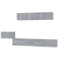 vidaXL Set de muebles para TV 5 pzas madera contrachapada gris Sonoma vidaXL Set de muebles para TV 5 pzas madera contrachapada gris Sonoma