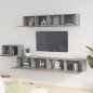 vidaXL Set de muebles para TV 5 pzas madera contrachapada gris Sonoma vidaXL Set de muebles para TV 5 pzas madera contrachapada gris Sonoma