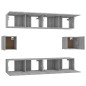 vidaXL Set de muebles para TV 6 pzas madera contrachapada gris Sonoma vidaXL Set de muebles para TV 6 pzas madera contrachapada gris Sonoma