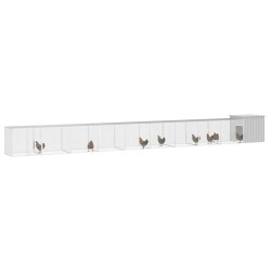 vidaXL Jaula para gallinas acero galvanizado gris 1000x91x100 cm