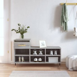 vidaXL Mueble zapatero madera contrachapada gris Sonoma 102x36x60 cm