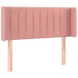 vidaXL Cabecero de terciopelo rosa 103x16x78/88 cm