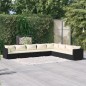 vidaXL Set de muebles de jardín 8 pzas y cojines ratán sintético negro vidaXL Set de muebles de jardín 8 pzas y cojines ratán sintético negro