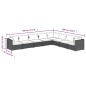 vidaXL Set de muebles de jardín 8 pzas y cojines ratán sintético negro vidaXL Set de muebles de jardín 8 pzas y cojines ratán sintético negro