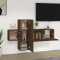 vidaXL Set de muebles para TV 3 pzas madera contrachapada roble marrón