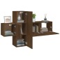 vidaXL Set de muebles para TV 3 pzas madera contrachapada roble marrón