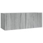vidaXL Set de muebles para TV 2 pzas madera contrachapada gris Sonoma vidaXL Set de muebles para TV 2 pzas madera contrachapada gris Sonoma