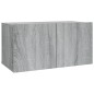 vidaXL Set de muebles para TV 2 pzas madera contrachapada gris Sonoma vidaXL Set de muebles para TV 2 pzas madera contrachapada gris Sonoma
