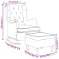 vidaXL Sillón con patas mecedoras y taburete de tela color crema vidaXL Sillón con patas mecedoras y taburete de tela color crema