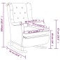 vidaXL Sillón con patas mecedoras y taburete de tela color crema vidaXL Sillón con patas mecedoras y taburete de tela color crema