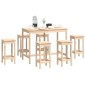 vidaXL Set de bar 7 piezas madera maciza de pino vidaXL Set de bar 7 piezas madera maciza de pino