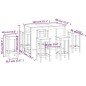 vidaXL Set de bar 7 piezas madera maciza de pino vidaXL Set de bar 7 piezas madera maciza de pino