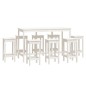 vidaXL Set de bar 9 piezas madera maciza de pino blanco vidaXL Set de bar 9 piezas madera maciza de pino blanco