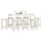 vidaXL Set de bar 9 piezas madera maciza de pino blanco vidaXL Set de bar 9 piezas madera maciza de pino blanco