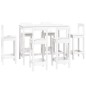 vidaXL Set de bar 7 piezas madera maciza de pino blanco vidaXL Set de bar 7 piezas madera maciza de pino blanco