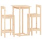 vidaXL Set de bar 3 piezas madera maciza de pino vidaXL Set de bar 3 piezas madera maciza de pino