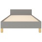 vidaXL Estructura de cama con cabecero de tela gris claro 90x190 cm vidaXL Estructura de cama con cabecero de tela gris claro 90x190 cm