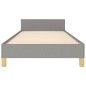 vidaXL Estructura de cama con cabecero de tela gris claro 90x190 cm vidaXL Estructura de cama con cabecero de tela gris claro 90x190 cm