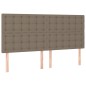 vidaXL Cama box spring con colchón tela gris taupe 160x200 cm vidaXL Cama box spring con colchón tela gris taupe 160x200 cm