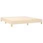 vidaXL Cama box spring con colchón tela color crema 160x200 cm vidaXL Cama box spring con colchón tela color crema 160x200 cm