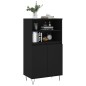 vidaXL Aparador alto madera contrachapada negro 60x36x110 cm vidaXL Aparador alto madera contrachapada negro 60x36x110 cm