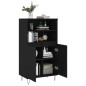 vidaXL Aparador alto madera contrachapada negro 60x36x110 cm vidaXL Aparador alto madera contrachapada negro 60x36x110 cm