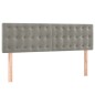 vidaXL Cama box spring con colchón terciopelo gris claro 140x200 cm