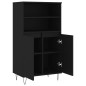 vidaXL Aparador alto madera contrachapada negro 60x36x110 cm vidaXL Aparador alto madera contrachapada negro 60x36x110 cm