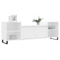 vidaXL Mueble para TV madera contrachapada blanco 160x35x55 cm vidaXL Mueble para TV madera contrachapada blanco 160x35x55 cm
