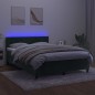 vidaXL Cama box spring colchón y LED terciopelo verde oscuro 140x190cm vidaXL Cama box spring colchón y LED terciopelo verde oscuro 140x190cm