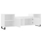 vidaXL Mueble para TV madera contrachapada blanco 160x35x55 cm vidaXL Mueble para TV madera contrachapada blanco 160x35x55 cm