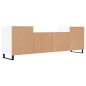 vidaXL Mueble para TV madera contrachapada blanco 160x35x55 cm vidaXL Mueble para TV madera contrachapada blanco 160x35x55 cm