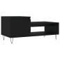 vidaXL Mesa de centro madera contrachapada negro 100x50x45 cm vidaXL Mesa de centro madera contrachapada negro 100x50x45 cm