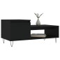 vidaXL Mesa de centro madera contrachapada negro 100x50x45 cm vidaXL Mesa de centro madera contrachapada negro 100x50x45 cm