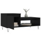 vidaXL Mesa de centro madera contrachapada negro 100x50x45 cm vidaXL Mesa de centro madera contrachapada negro 100x50x45 cm