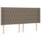 vidaXL Cama box spring colchón y luces LED tela gris taupe 180x200 cm vidaXL Cama box spring colchón y luces LED tela gris taupe 180x200 cm