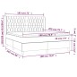 vidaXL Cama box spring colchón y luces LED tela gris taupe 180x200 cm vidaXL Cama box spring colchón y luces LED tela gris taupe 180x200 cm