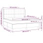 vidaXL Cama box spring colchón y luces LED tela crema 160x200 cm