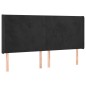 vidaXL Cama box spring colchón y LED terciopelo negro 160x200 cm vidaXL Cama box spring colchón y LED terciopelo negro 160x200 cm