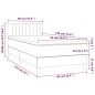 vidaXL Cama box spring con colchón tela color crema 90x190 cm vidaXL Cama box spring con colchón tela color crema 90x190 cm