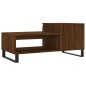vidaXL Mesa de centro madera contrachapada roble marrón 100x50x45 cm vidaXL Mesa de centro madera contrachapada roble marrón 100x50x45 cm